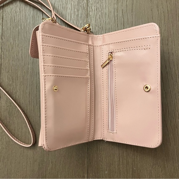 Salmon Colored Crossbody Cell Phone/Wallet Purse - Picture 2 of 14